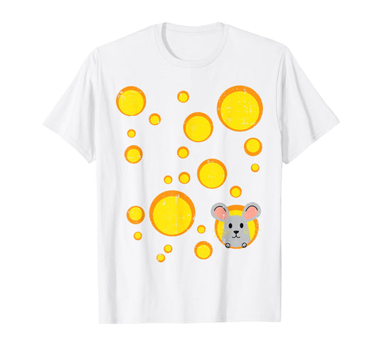 Halloween Cheese Holes Mouse Cute Rat Costume Men Women Kids T-Shirt