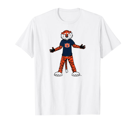 Auburn Tigers Aubie Mascot White Officially Licensed T-Shirt