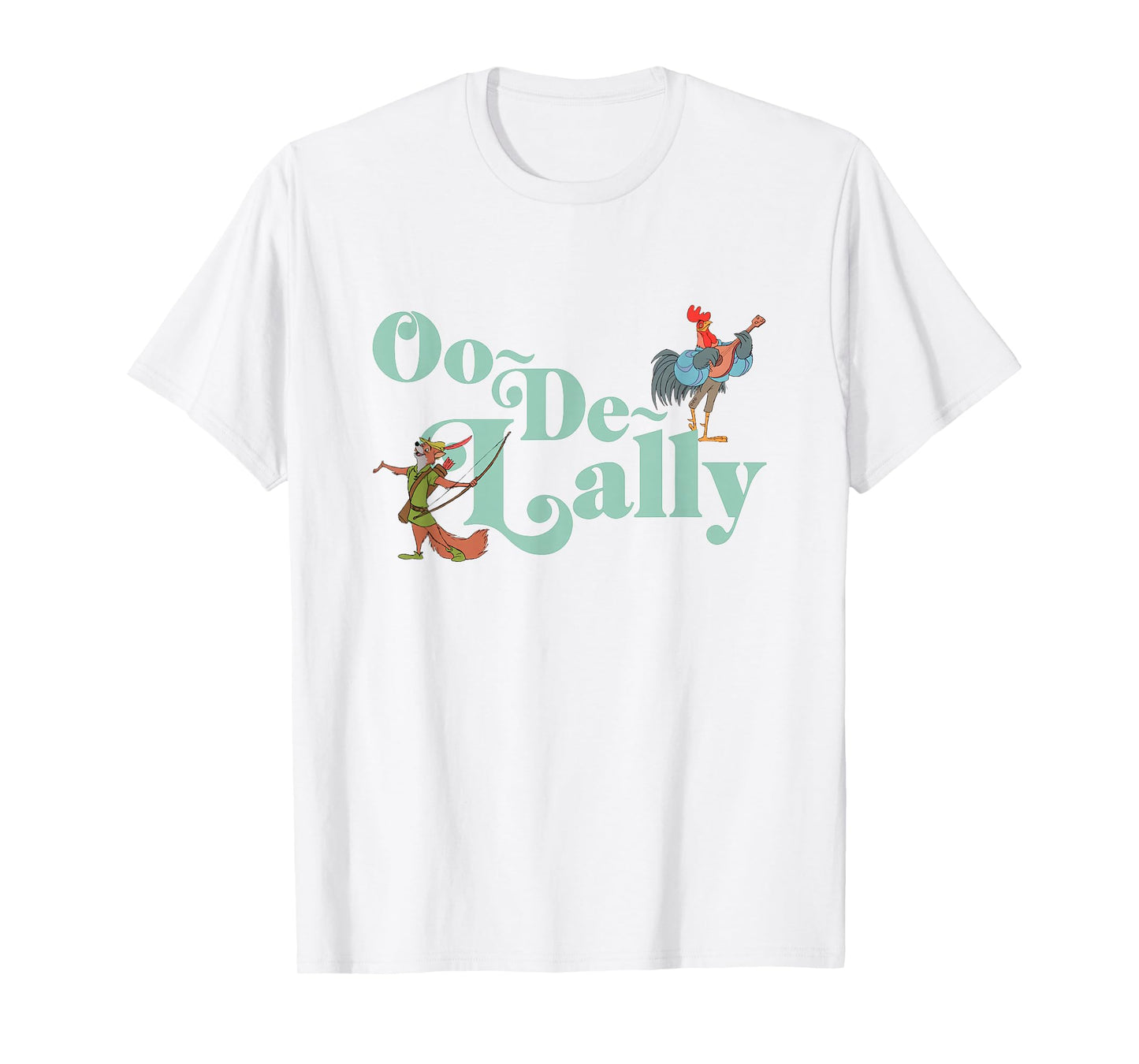 Disney Robin Hood Oo-De-Lally Iconic Quote Chest Text Logo T-Shirt