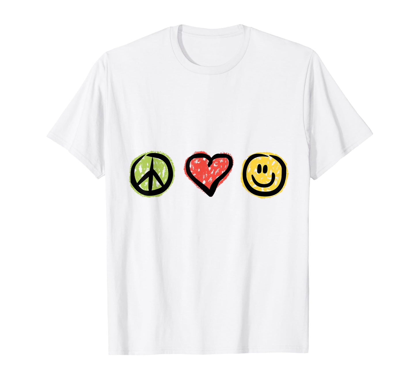Peace Love Happiness Positive Message Symbols T-Shirt T-Shirt