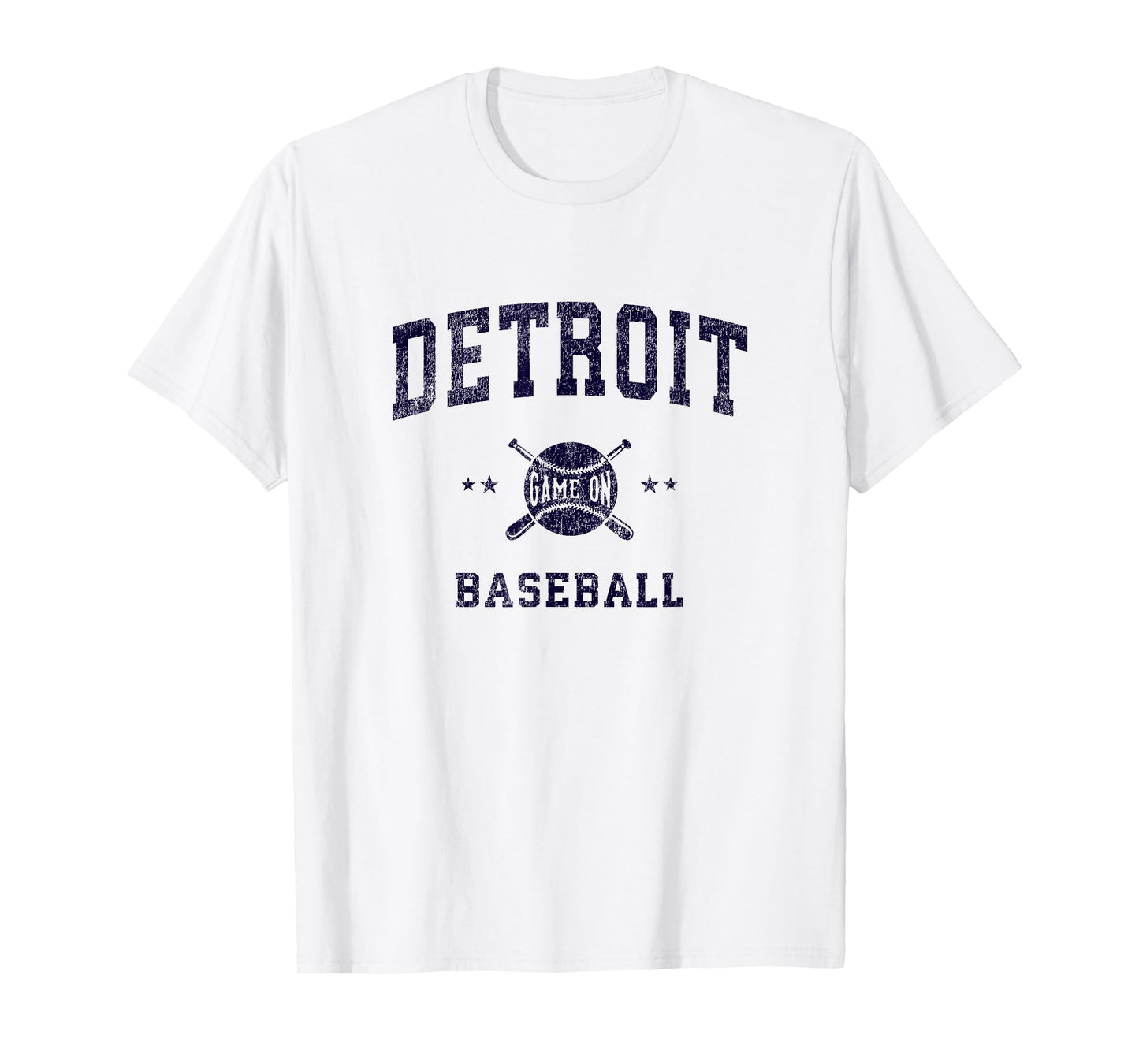 Detroit Vintage Baseball Throwback Retro Design T-Shirt
