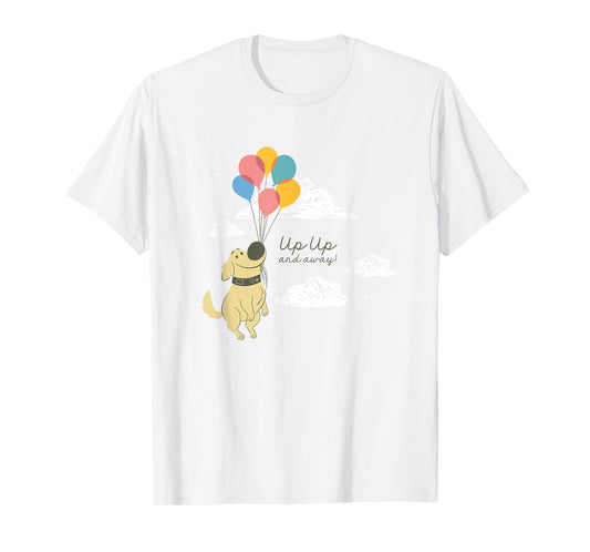 Disney Pixar Up Cute Dug Up Up and Away! Big Chest Logo T-Shirt