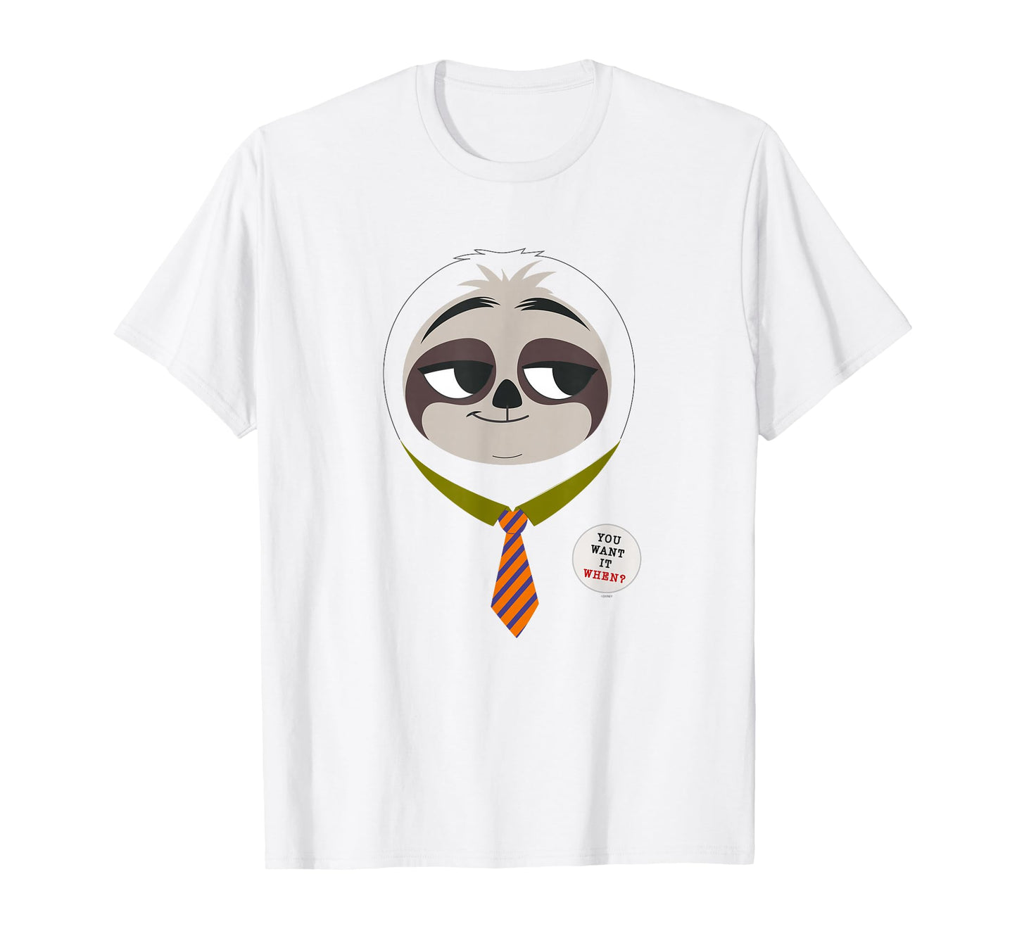 Disney Zootopia Flash The Sloth Face T-Shirt