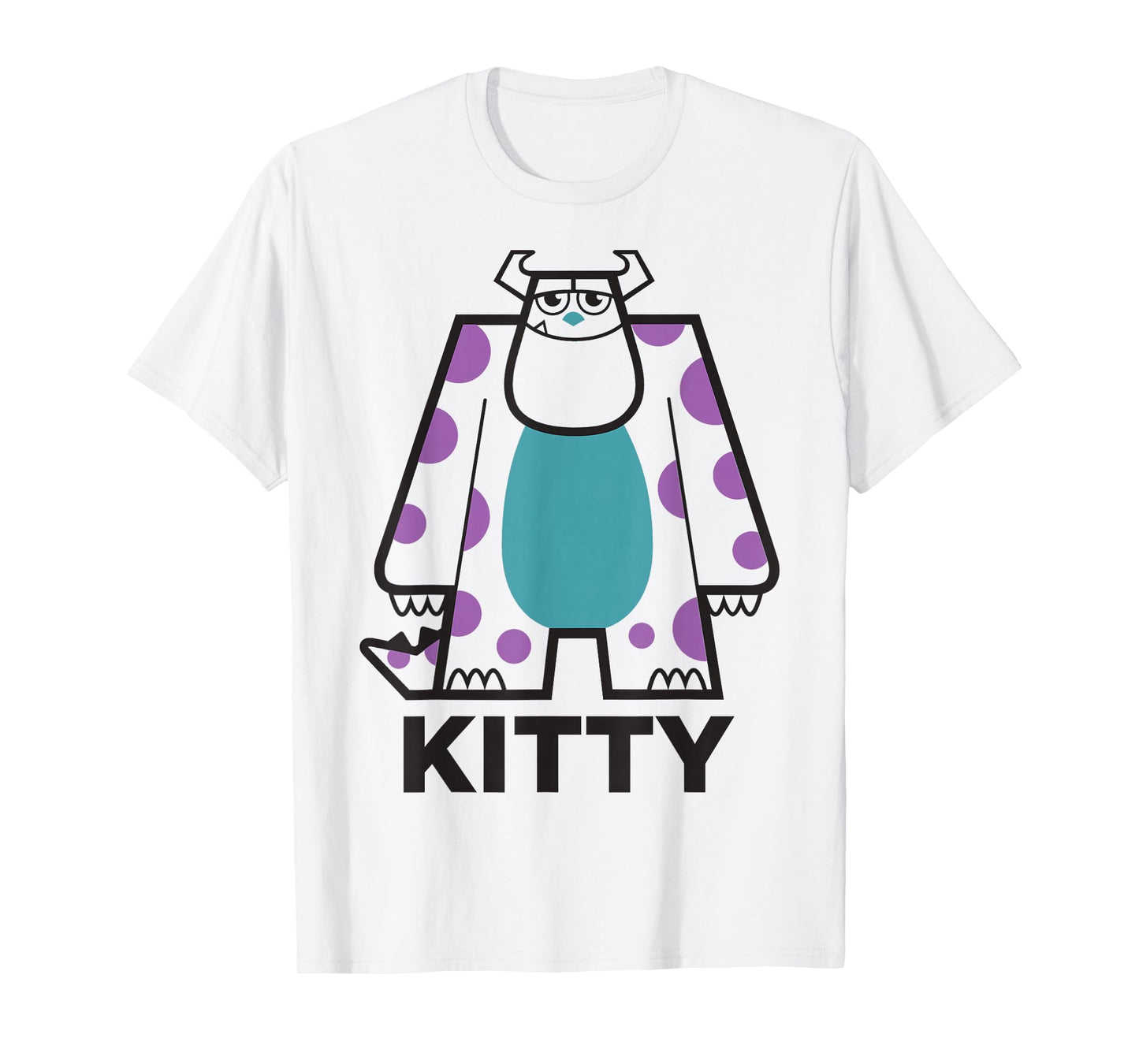 Disney Pixar Monsters, Inc. Sulley Kitty Big Portrait & Logo T-Shirt