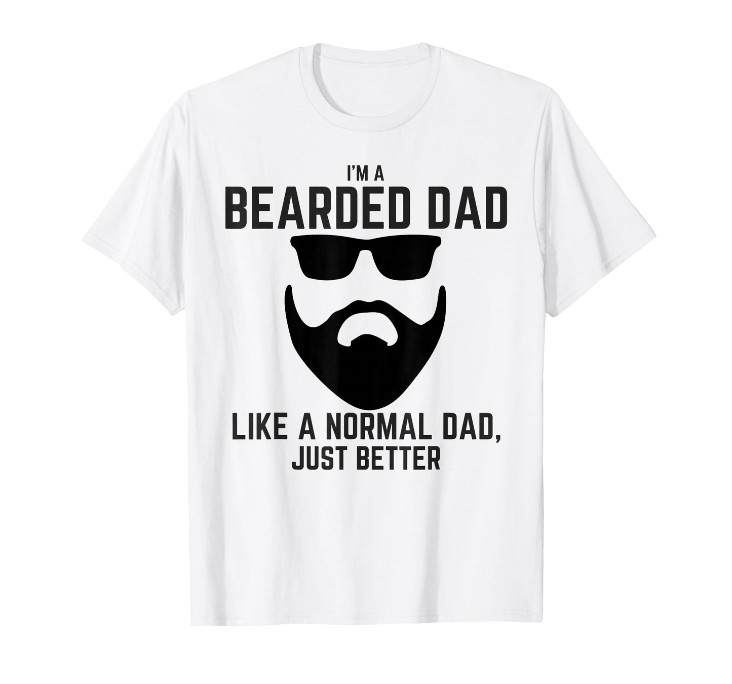 Bearded Dad Mens Beard Humor Funny Superhero T-Shirt