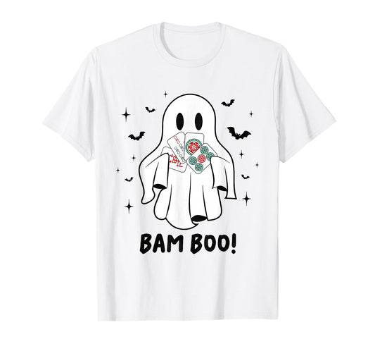Bam Boo Halloween Ghost Mahjong Funny Costume Game Men Women T-Shirt