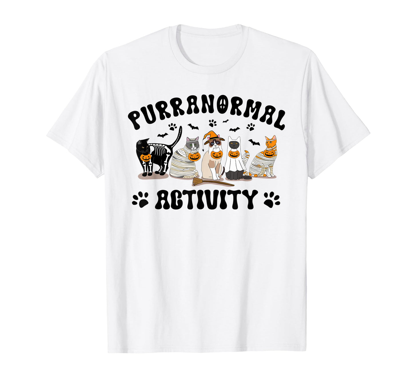 halloween cat paranormal activity tee ghost tee spooky seaso T-Shirt for Men Women