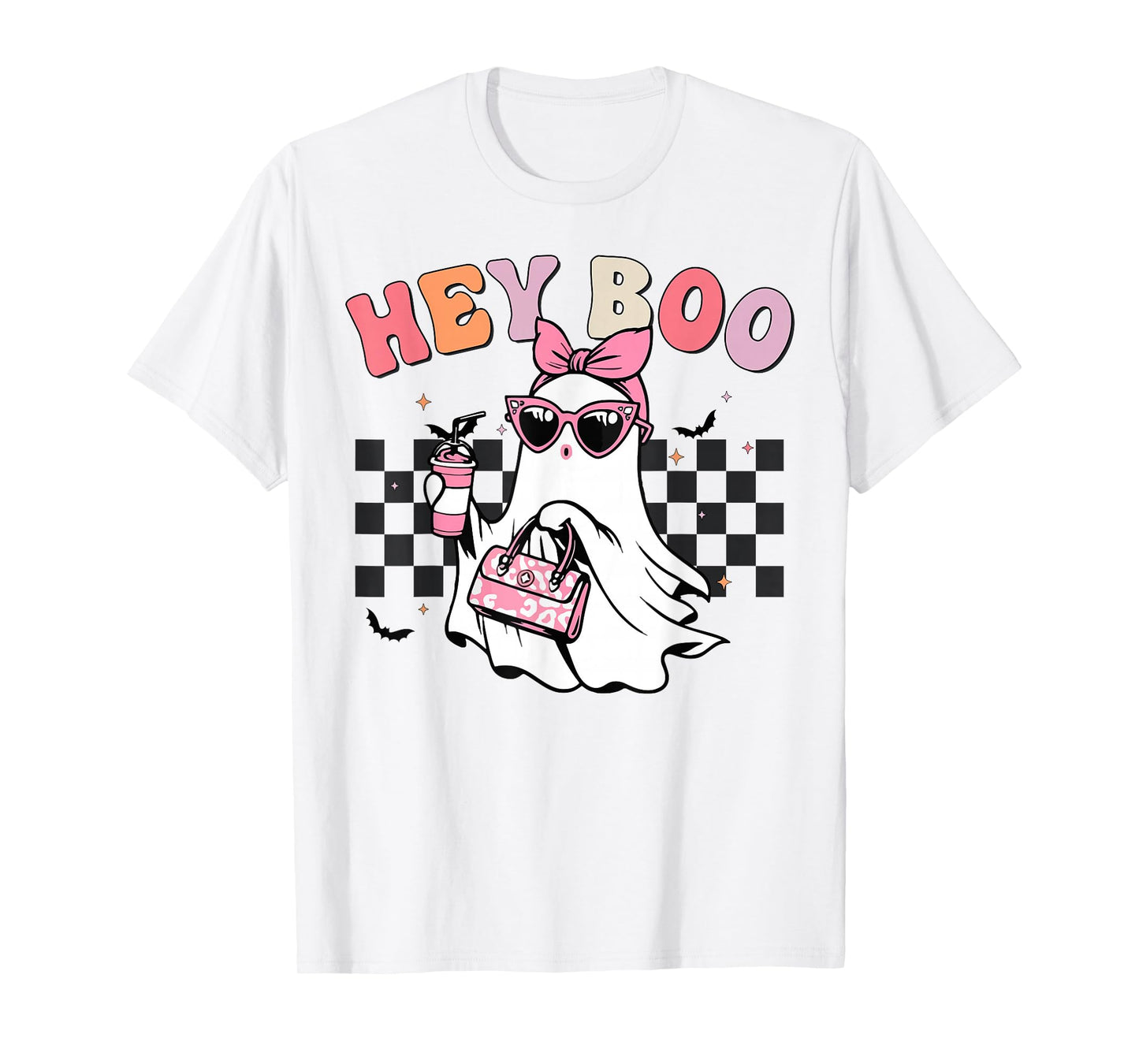 Girl Hey Boo Cute Ghost Coffee Funny Halloween Women Toddler T-Shirt