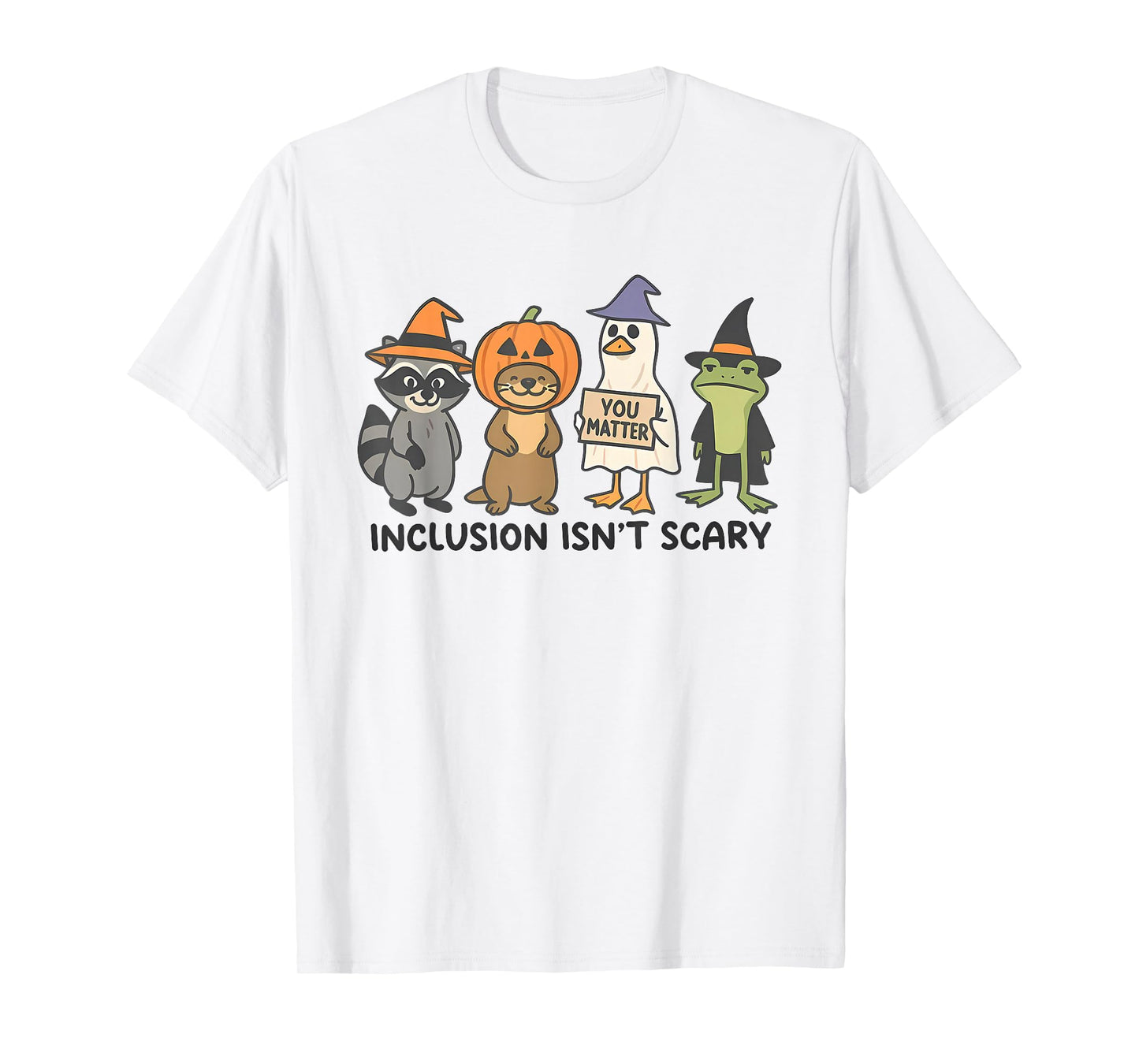 Inclusion Isn't Scary Ghost Mummy Halloween SLP Sped Teacher T-Shirt