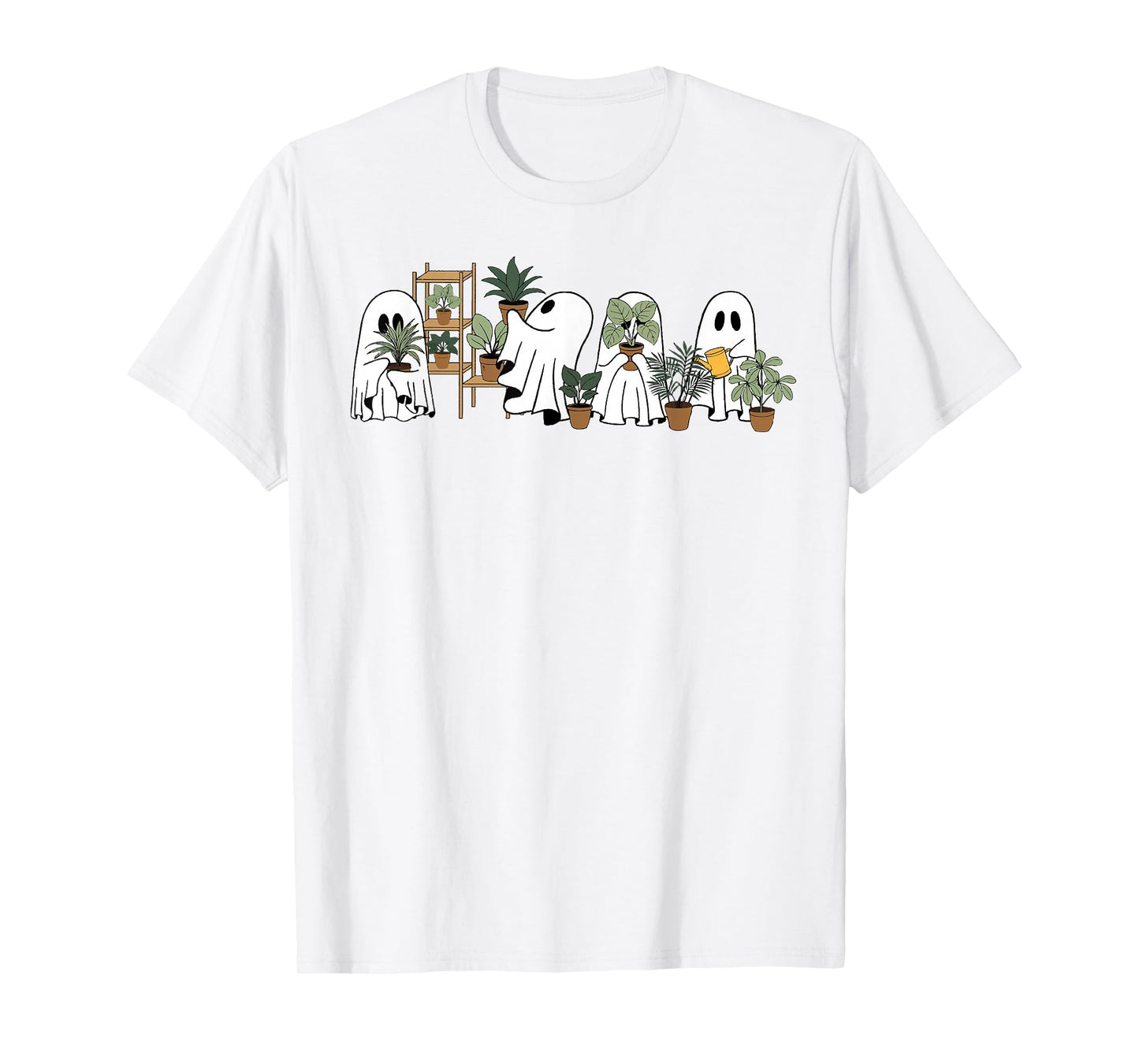 Funny Ghost Plants Spooky Season Trick Or Treat Halloween T-Shirt