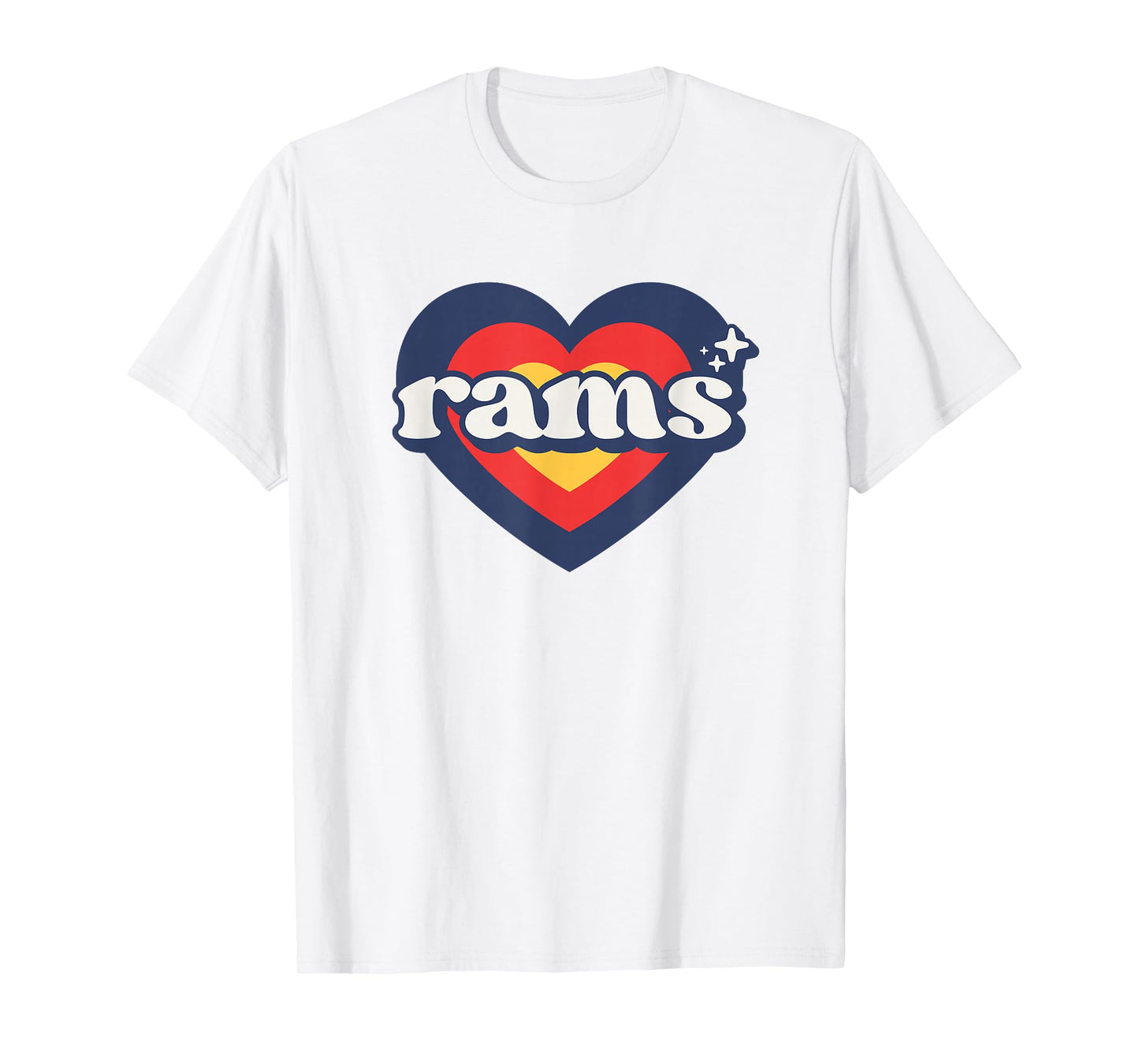 Vintage Rams High School Go Rams Pride Heart T-Shirt