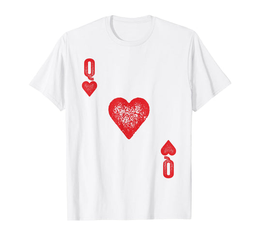 Queen of Hearts Shirt Adult Men Women Kids Card Costume T-Shirt