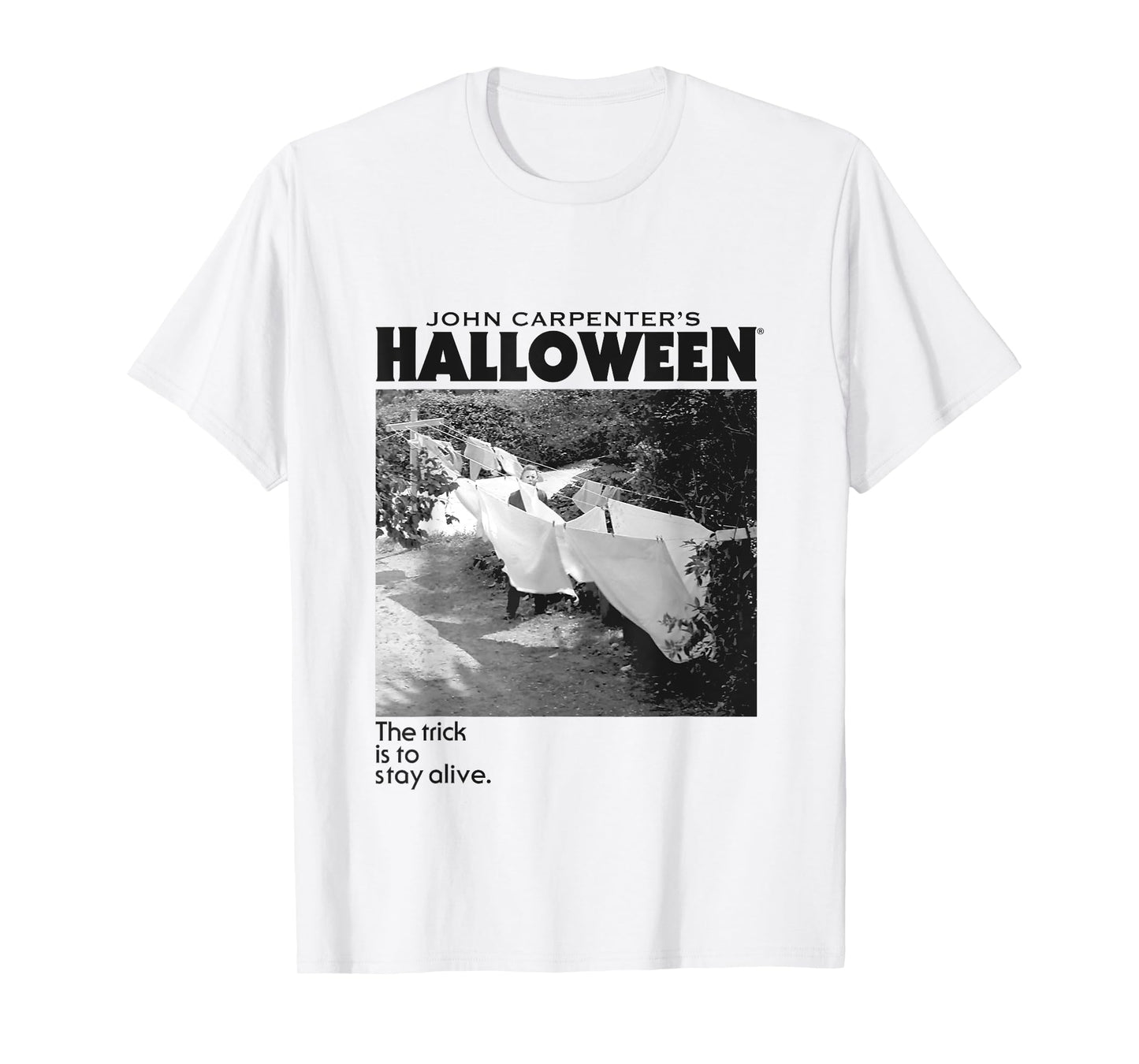 Halloween Michael Myers Standing by Clothes Line T-Shirt