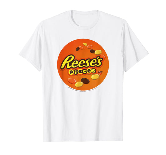 Reese's Women's Grey Classic Reese's Pieces Candy Centered Design T-Shirt