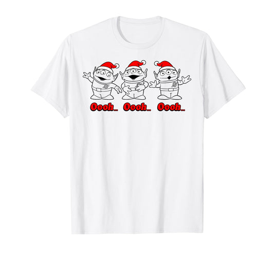Disney Pixar Toy Story Christmas Aliens Santa Line Art Trio T-Shirt