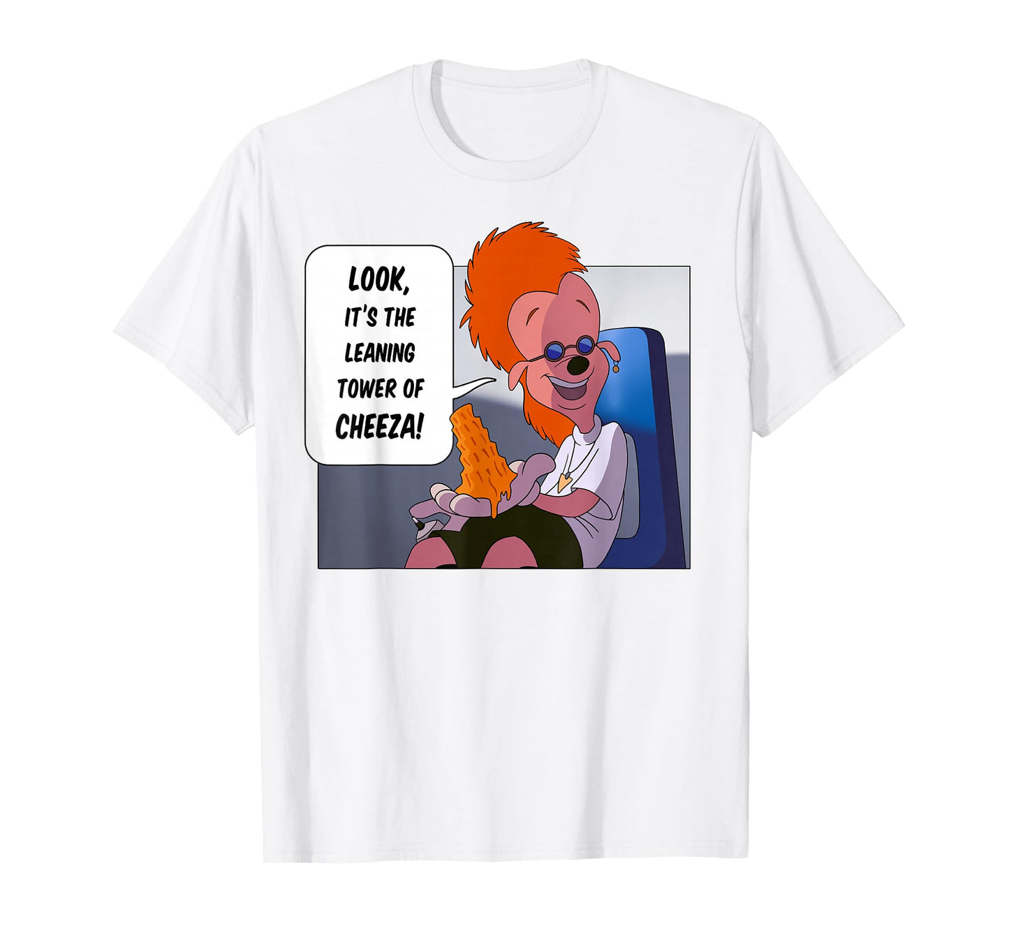 Disney A Goofy Movie The Leaning Tower of Cheeza T-Shirt Small