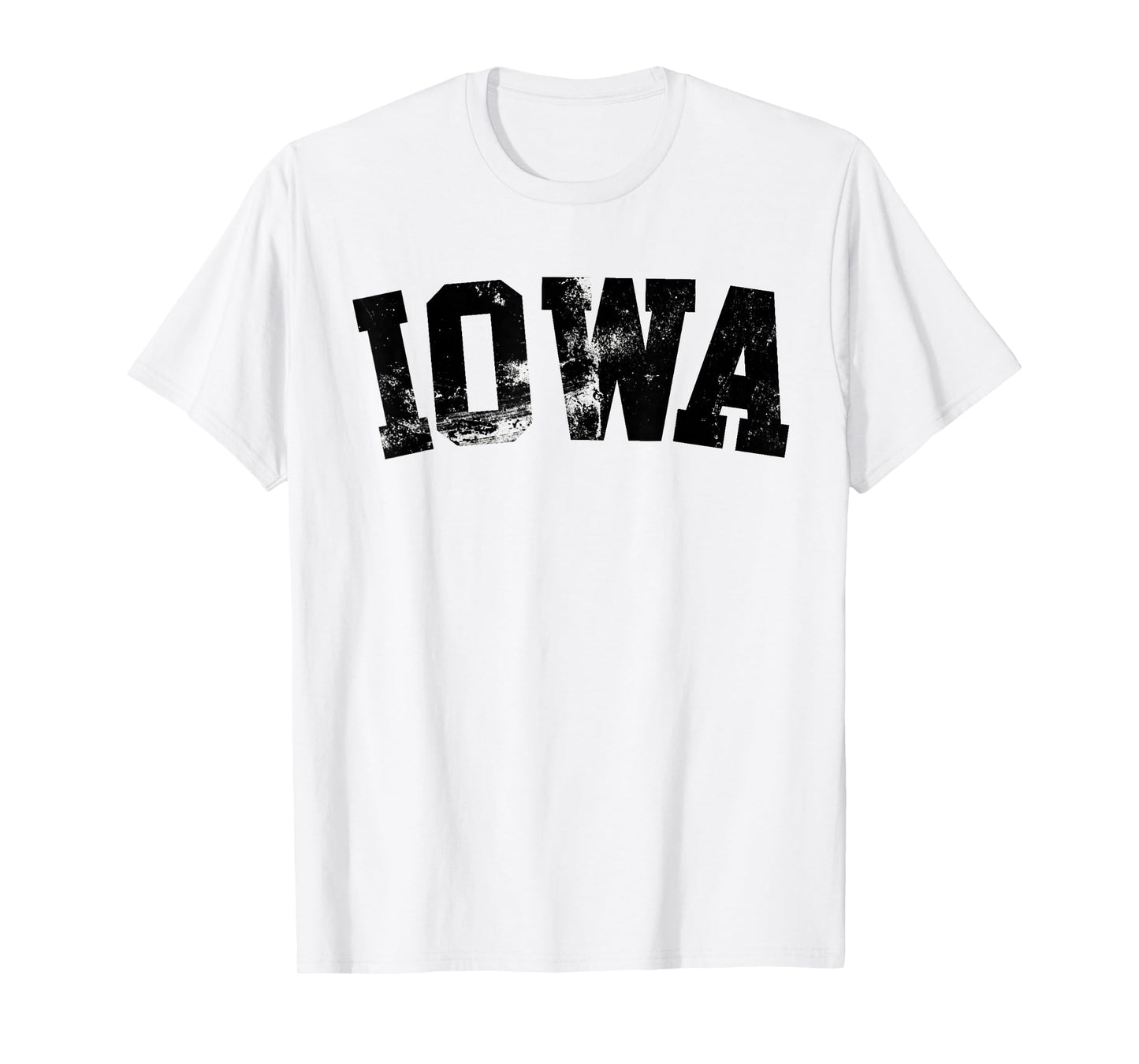 Retro Iowa Tee Vintage Iowa Black Gold Iowa Throwback Design T-Shirt