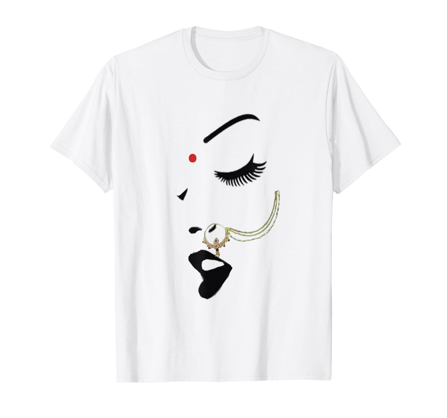 Indian desi Girl Nose Ring Bollywood Style Women Empowerment T-Shirt