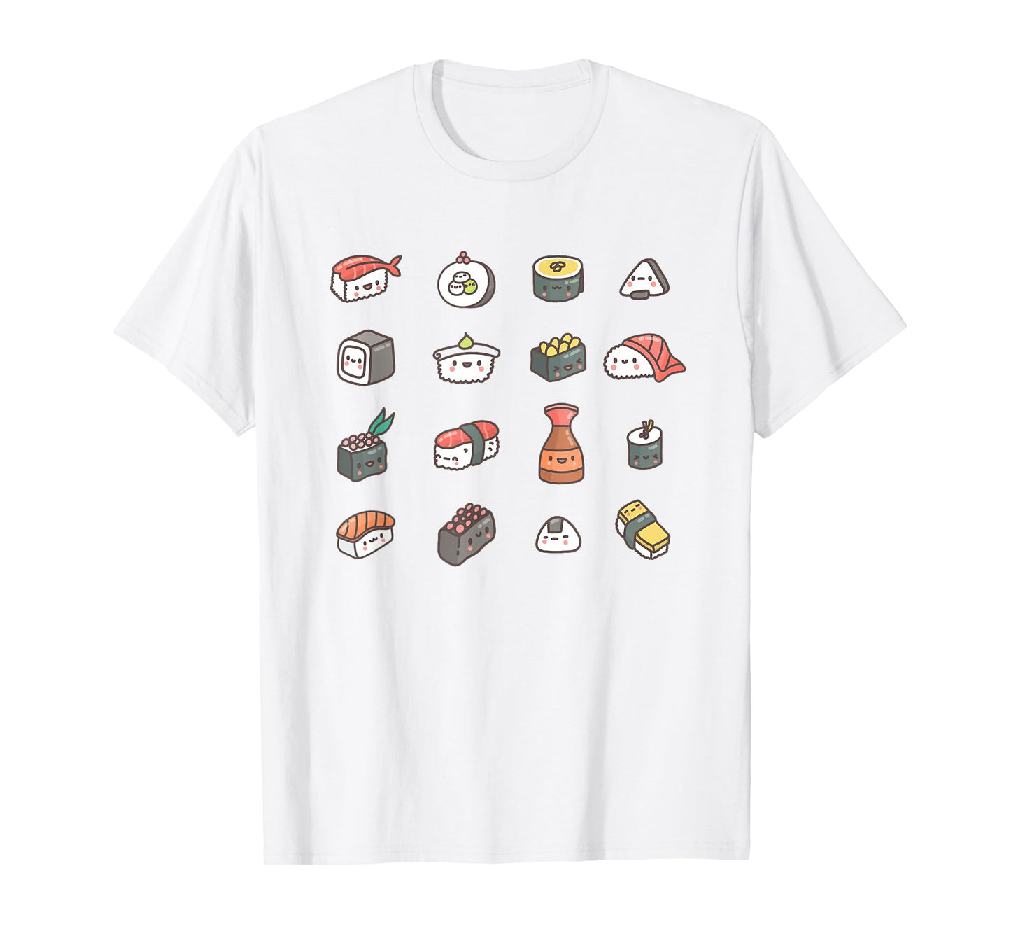 Kawaii Sushi Roll Anime T-Shirt