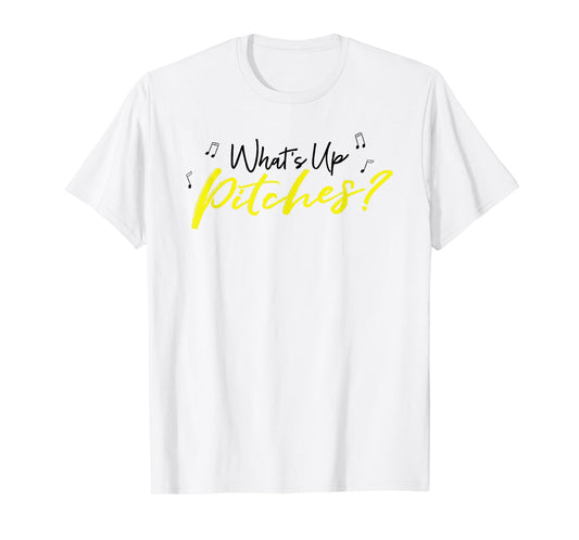 Pitch Perfect "What's Up Pitches?" Black & Yellow T-shirt T-Shirt
