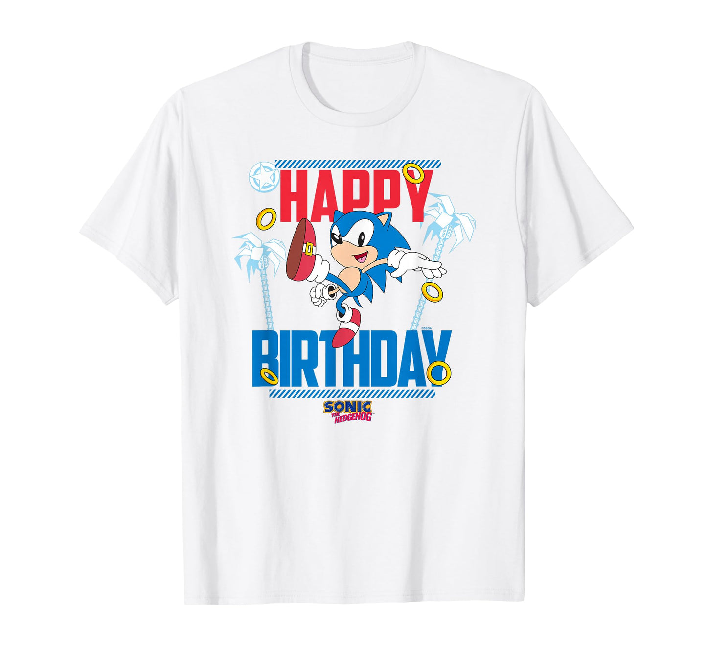 Sonic The Hedgehog Birthday Happy Birthday Sonic Big Poster T-Shirt