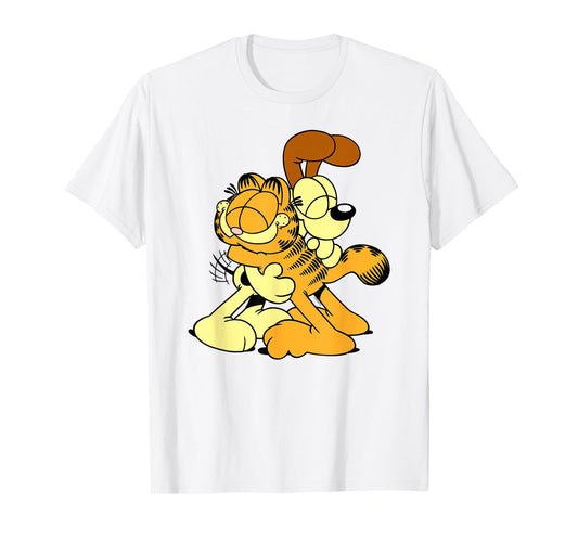 Garfield & Odie Hugging Cute Cartoon Cat and Dog T-Shirt