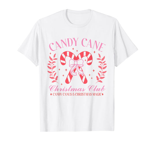 Candy Cane Christmas Club Shirt Festive Holiday Candy Canes T-Shirt