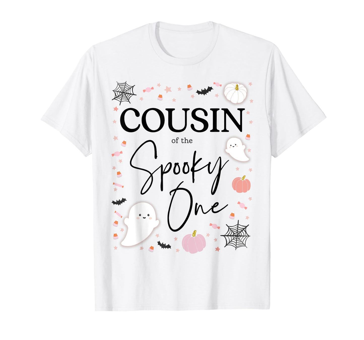 Cousin of the Spooky One Girl First Birthday Pink Halloween T-Shirt