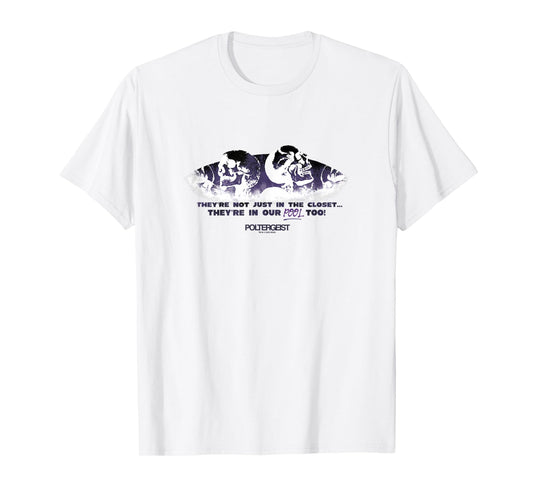 Poltergeist They're In Our Pool Too! Vintage Skeletons Logo T-Shirt