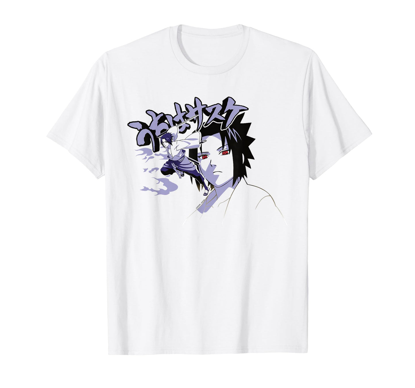 Naruto Shippuden Sasuke Curse Symbol with Jutsu T-Shirt