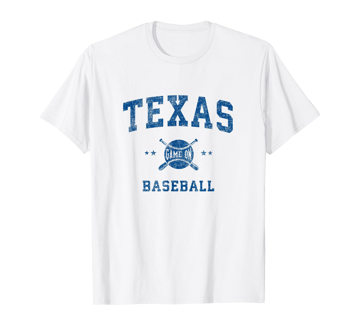 Texas Vintage Baseball Throwback Retro Design T-Shirt
