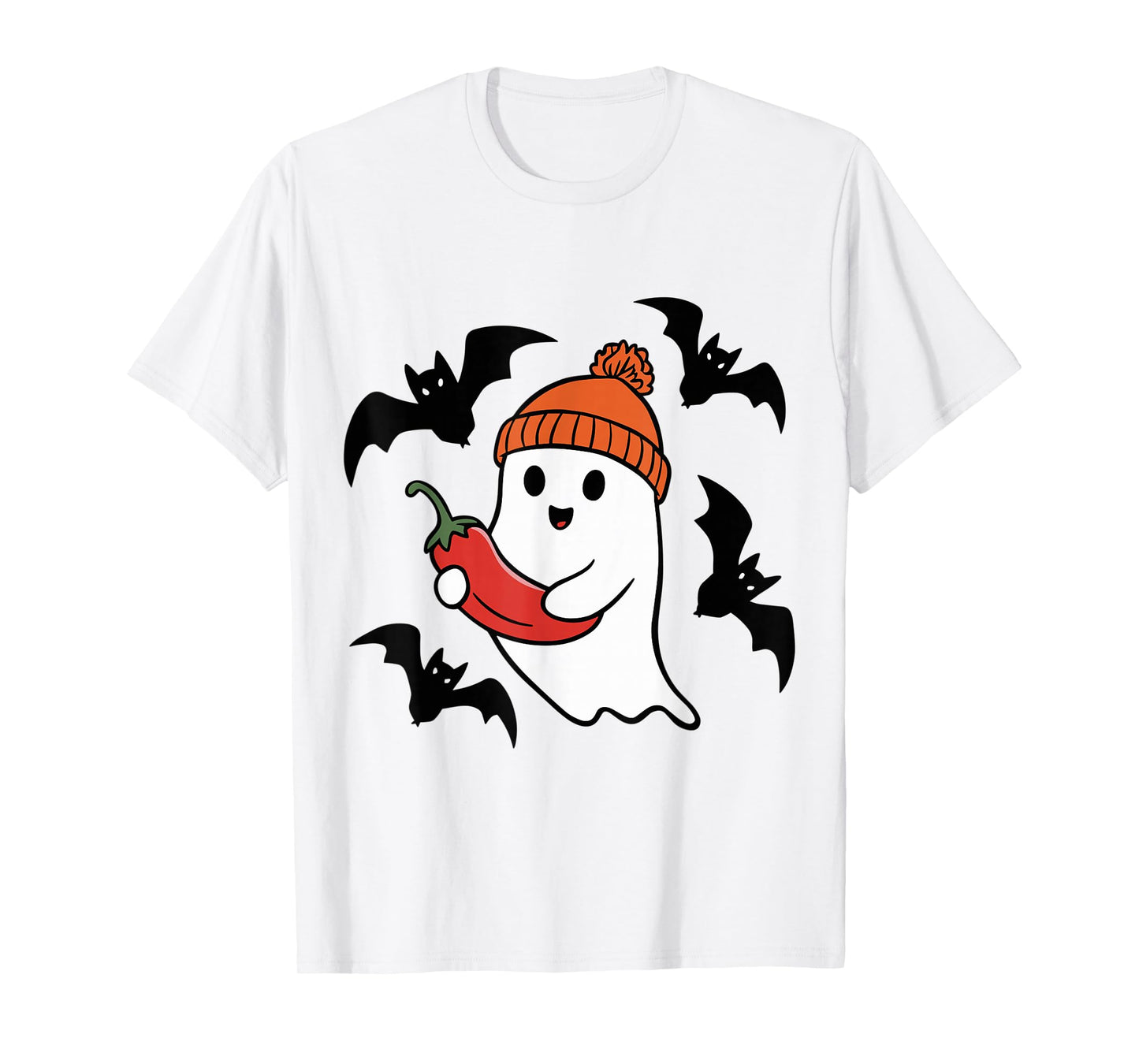 Cute Ghost Pepper Lovers Spooky Halloween Costume T-Shirt
