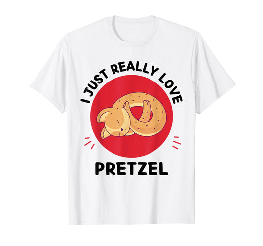 Kawaii Cat I Just Really Love Cute Cat Pretzel Lover T-Shirt for Men Women Kids