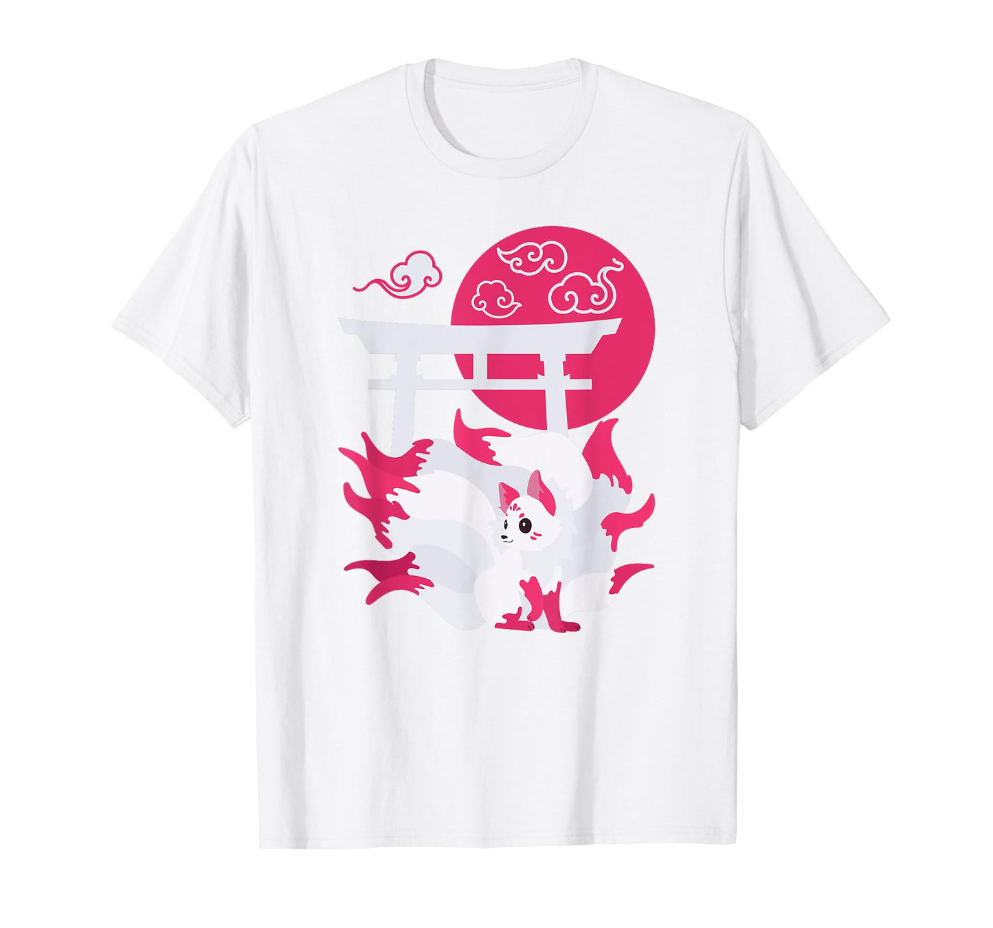 Nine-tailed Fox Kitsune Japanese Anime T-Shirt