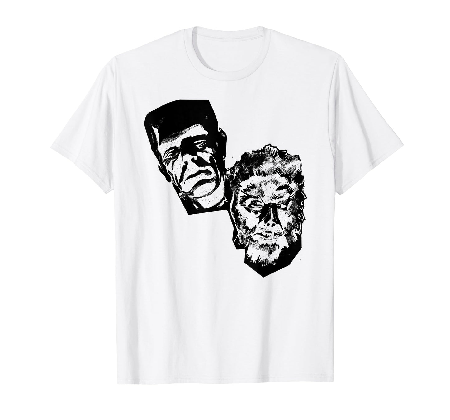 Horror Movie Monsters Werewolf Wolfman Frankenstein T-Shirt