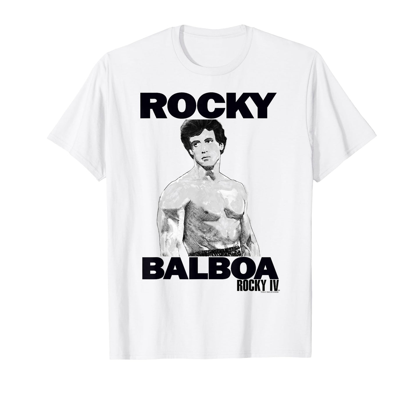 Rocky 3 Rocky Balboa Logo Sketch Portrait T-Shirt