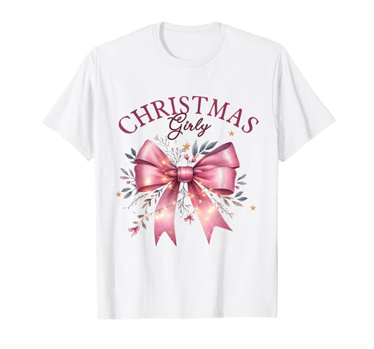 Christmas Girly Pink Christmas Girl Women T-Shirt