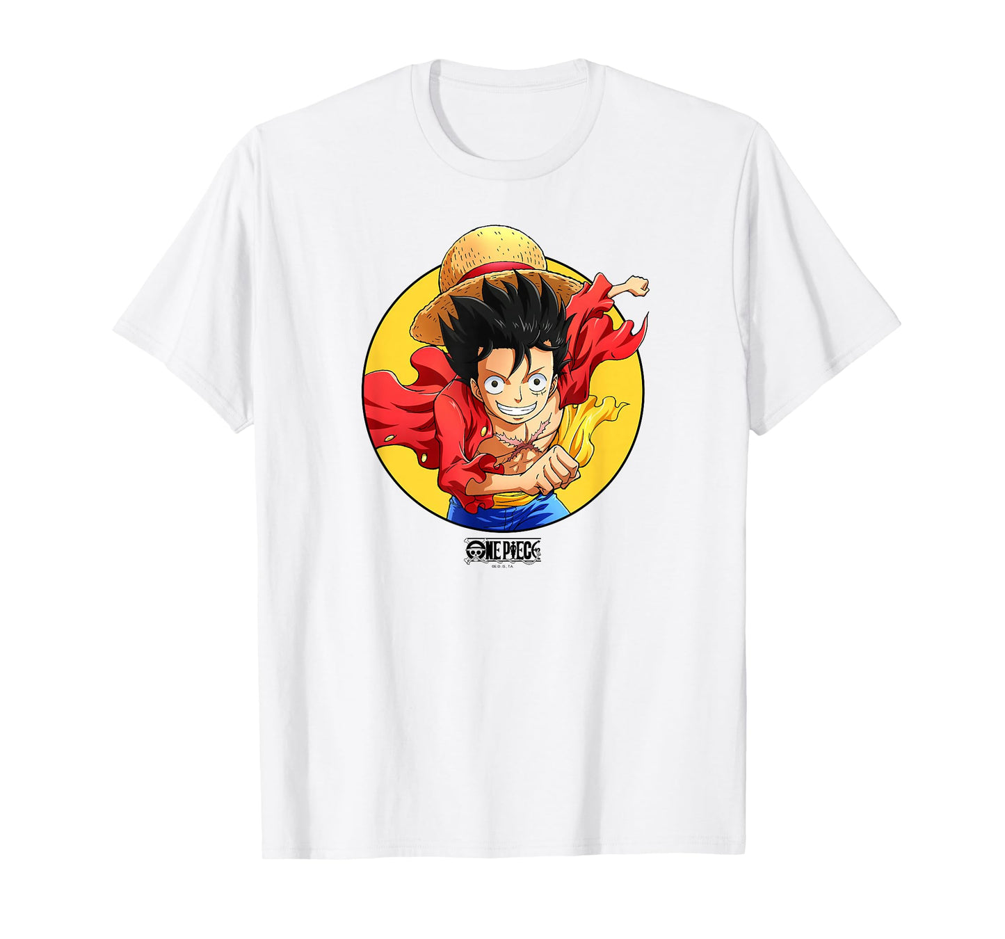 One Piece Anime Luffy Celebration Circle T-Shirt