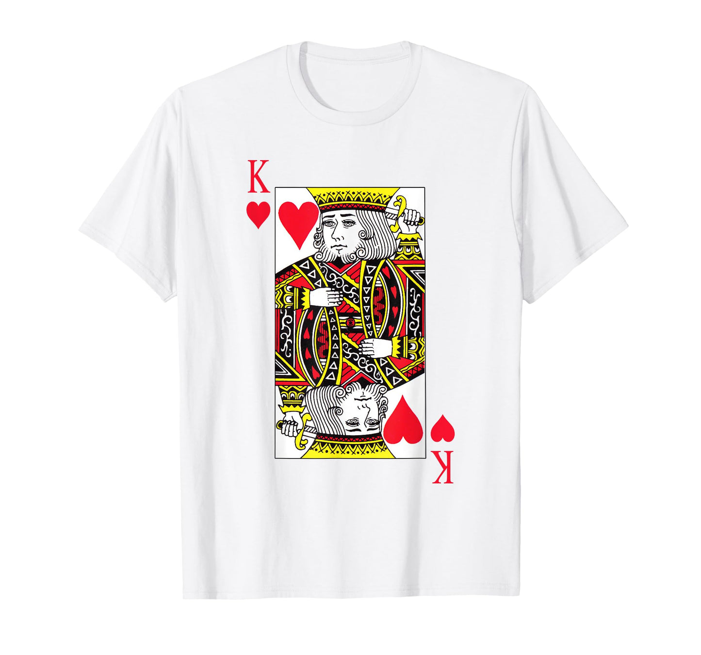 King of hearts Costume Blackjack Cards Poker 21 K Tee T-Shirt