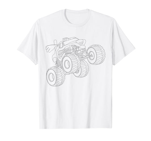 Monster truck mandala coloring for children T-Shirt