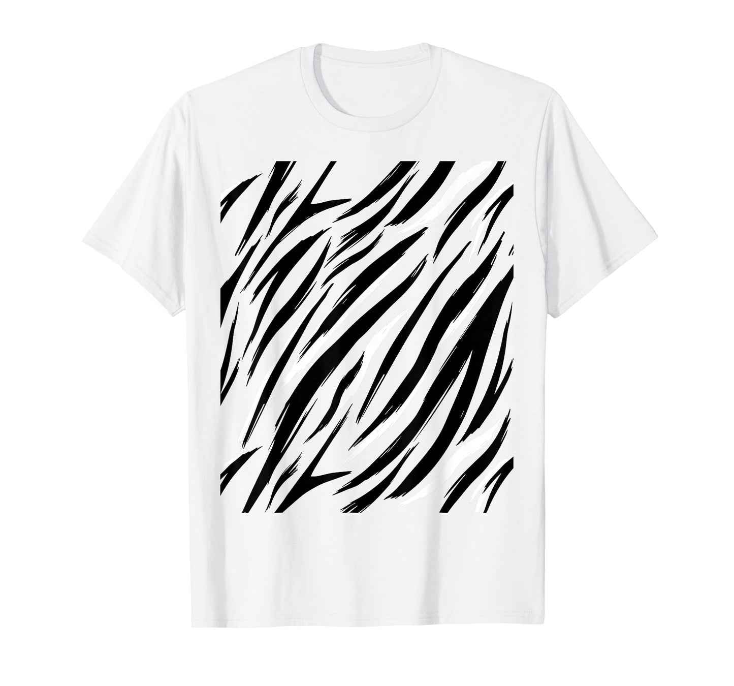 Tiger Print Stripes Animal Cute Easy Halloween Costume T-Shirt