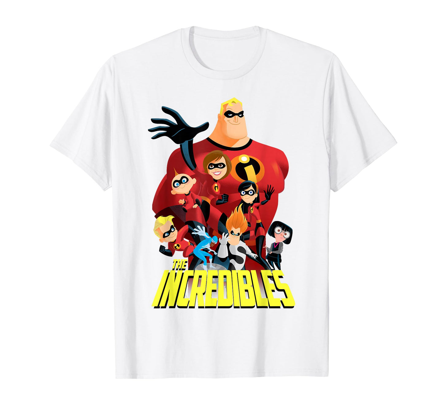 Disney Pixar The Incredibles Bold Movie Logo Group Shot T-Shirt