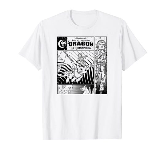 How to Train Your Dragon 3 Four Panel T-Shirt