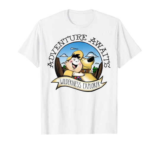 Disney Pixar Up Russell Dug Vintage Hug Graphic T-Shirt T-Shirt