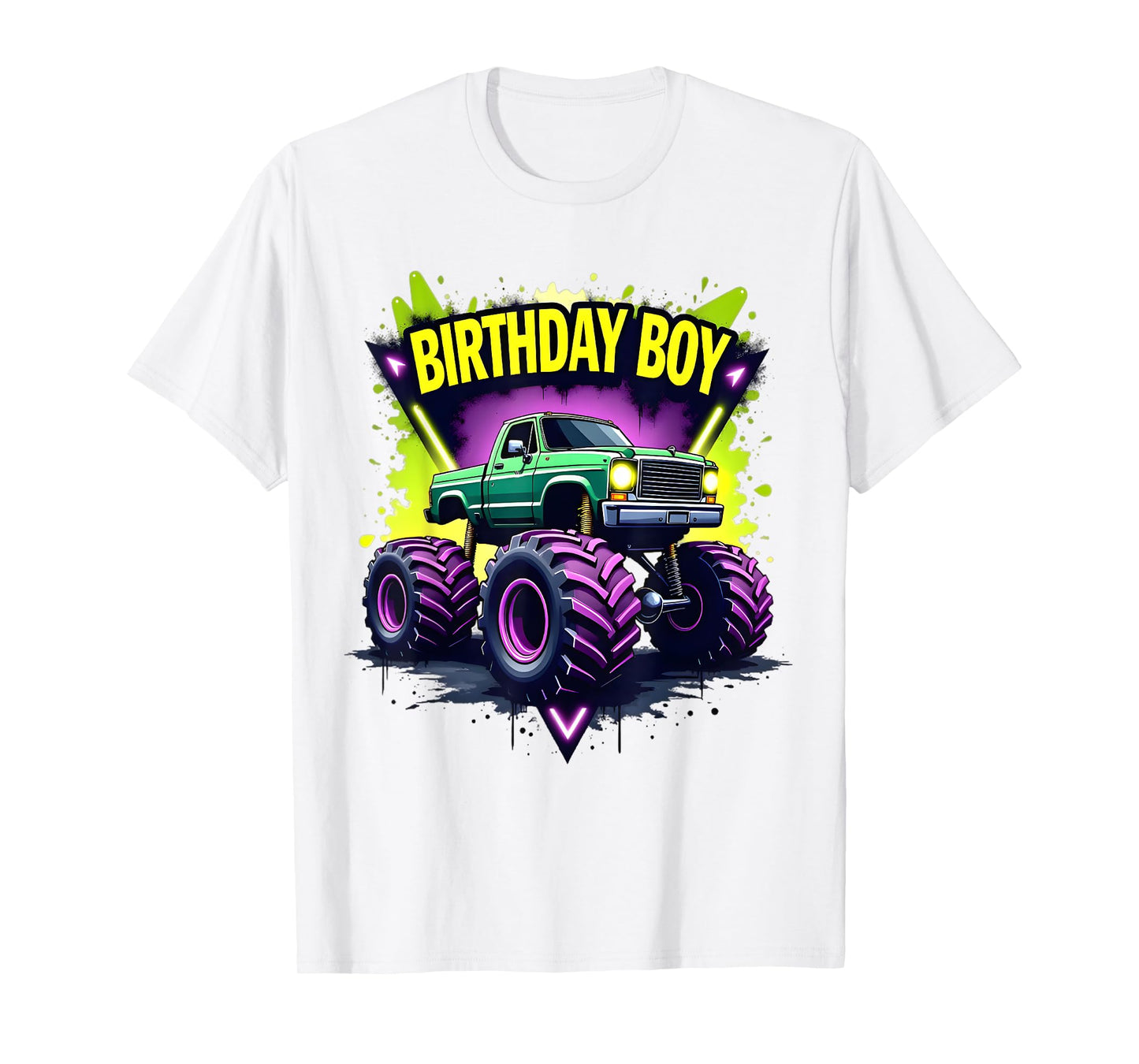 Birthday Boy Monster Truck Birthday Party Kids Boys T-Shirt