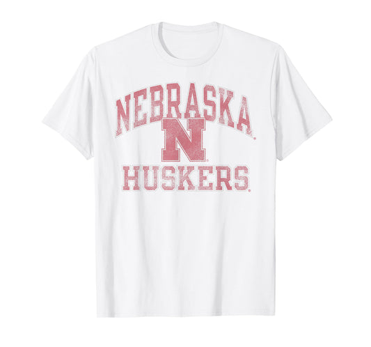 Nebraska Cornhuskers Vintage Worn Gray Officially Licensed T-Shirt