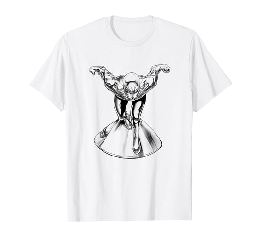 Marvel Comics Retro Classic Silver Surfer Big Chest Portrait T-Shirt