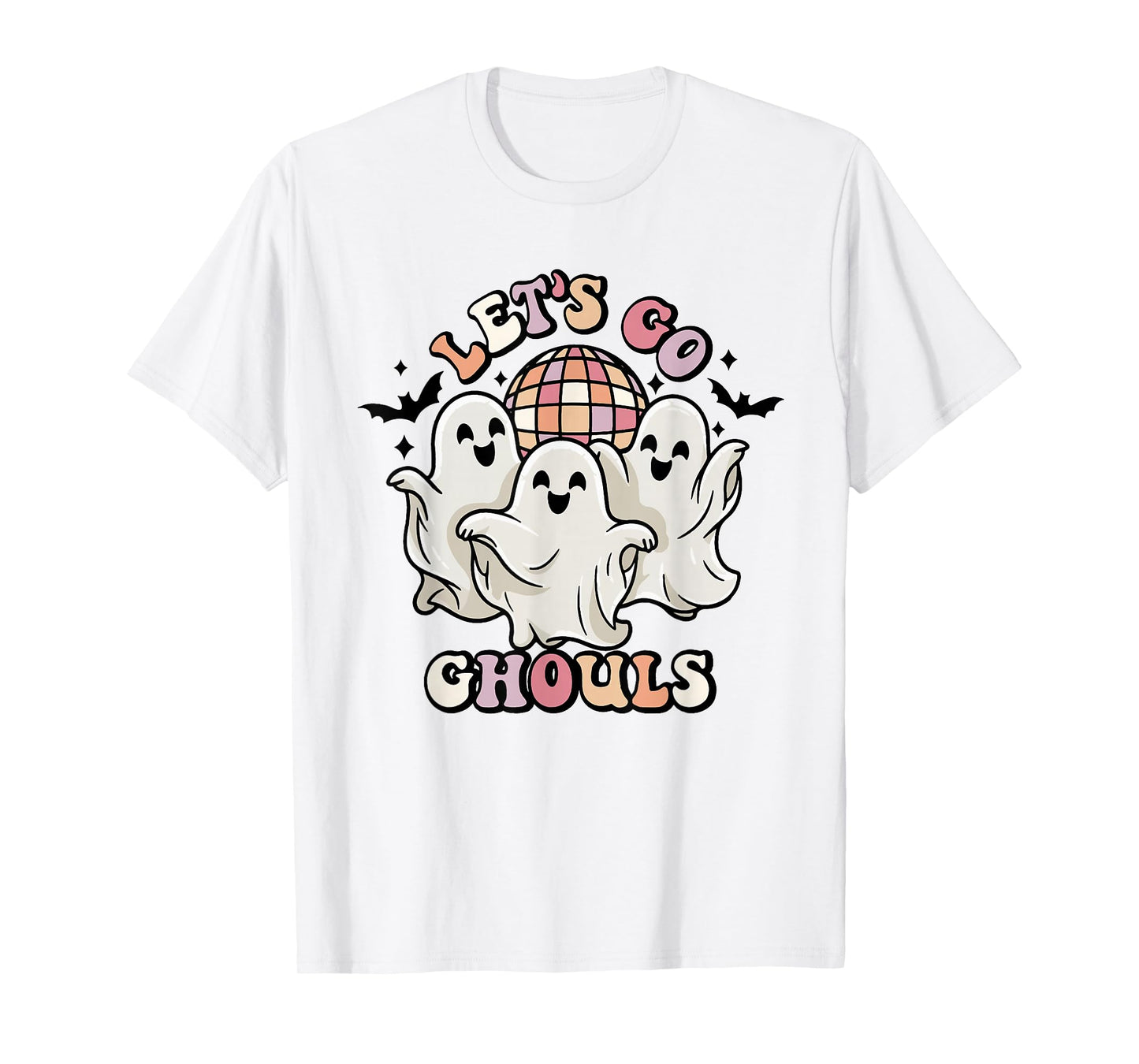 Lets Go Ghouls Halloween Disco Ghosts T-Shirt