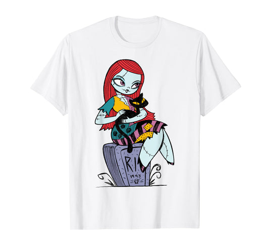 Disney The Nightmare Before Christmas Sally and Cat T-Shirt