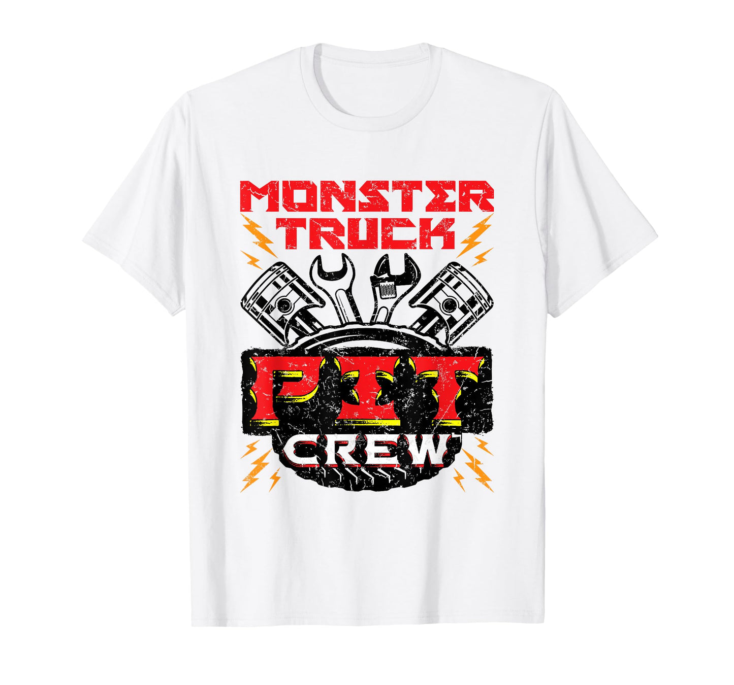 Monster Truck Pit Crew Men Boys Jam Rally T-Shirt